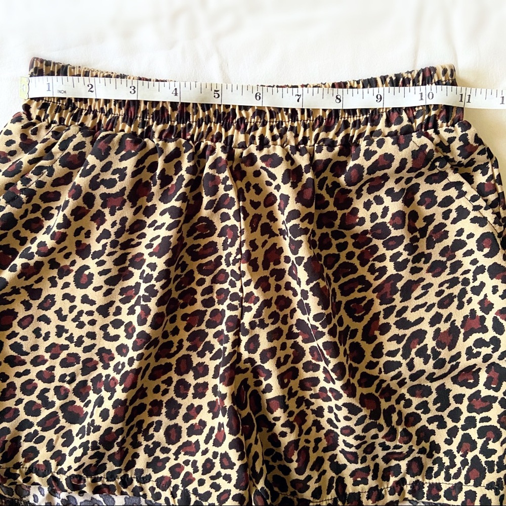 Girls Cheetah Print Pull On Shorts Size L(10/12) - Picture 6 of 10